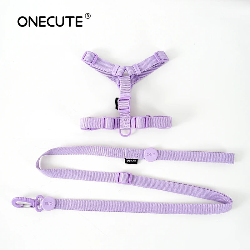 Dog Harness Dog Collar Dog Leash Macarone Color Cat Accessories Pet Small Dog Accessories Small Dog Harnessdog Supplies