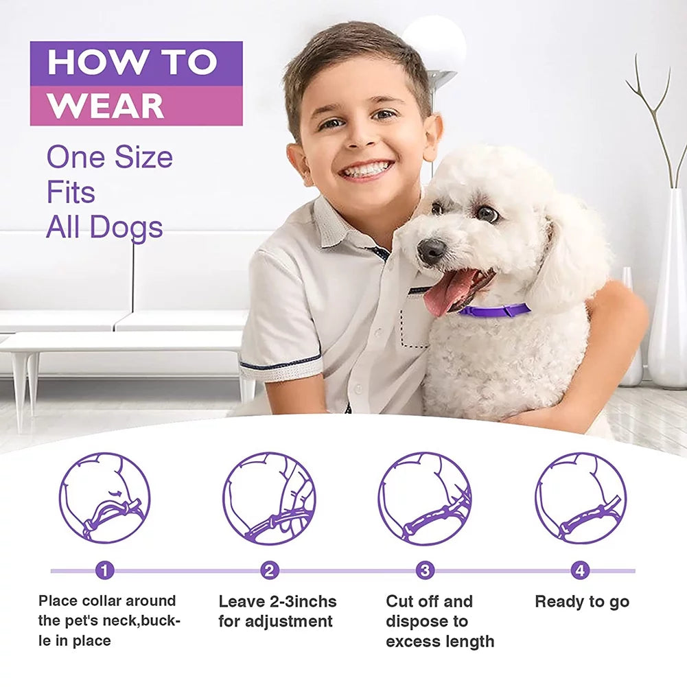 Portable Pet Calming Collars Long Lasting Stress Anxiety Relief Pet Neck Accessories for Cats Dogs