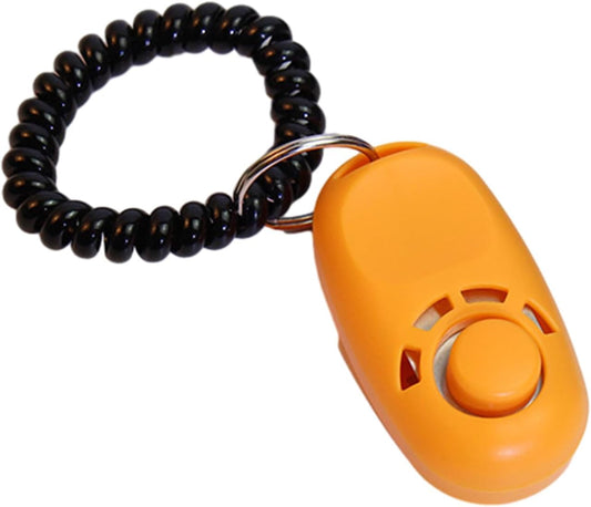Dogs Training Clickers Stretch Wrist Rope Pet Clickers Trainer Aid Tool Sound Keychains Outdoor Training Tool Dogs Training Clickers Dogs Training Finger Clickers, Orange