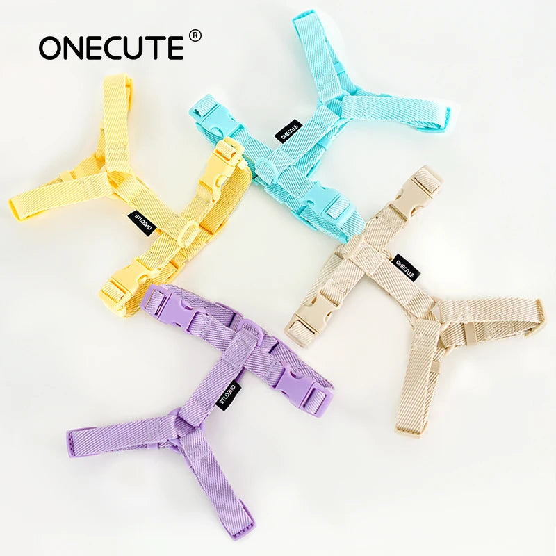 Dog Harness Dog Collar Dog Leash Macarone Color Cat Accessories Pet Small Dog Accessories Small Dog Harnessdog Supplies