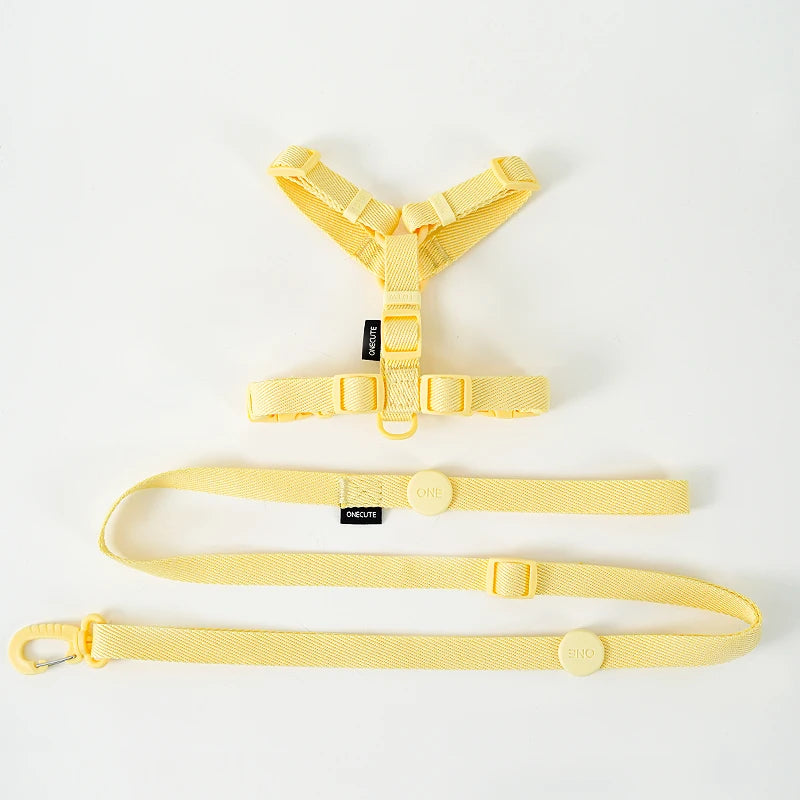 Dog Harness Dog Collar Dog Leash Macarone Color Cat Accessories Pet Small Dog Accessories Small Dog Harnessdog Supplies