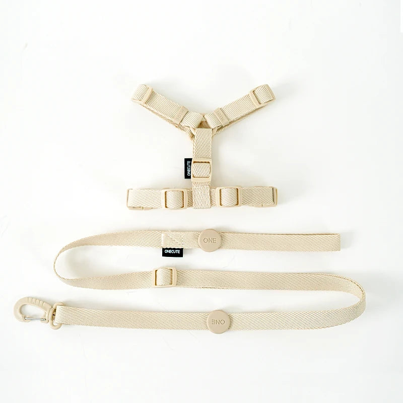 Dog Harness Dog Collar Dog Leash Macarone Color Cat Accessories Pet Small Dog Accessories Small Dog Harnessdog Supplies
