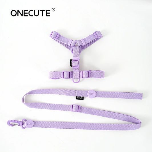 Dog Harness Dog Collar Dog Leash Macarone Color Cat Accessories Pet Small Dog Accessories Small Dog Harnessdog Supplies
