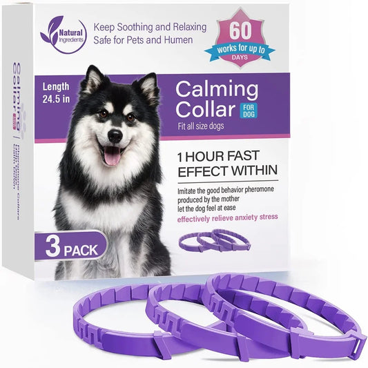 Portable Pet Calming Collars Long Lasting Stress Anxiety Relief Pet Neck Accessories for Cats Dogs